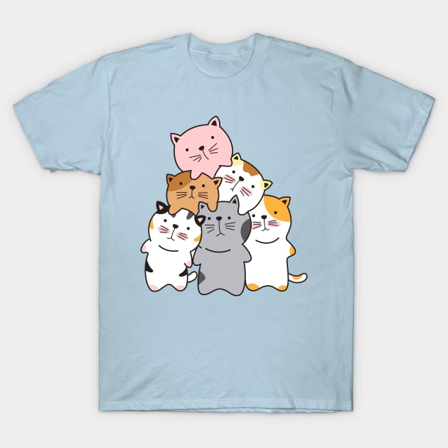 Pile of Kittens T-Shirt by machmigo